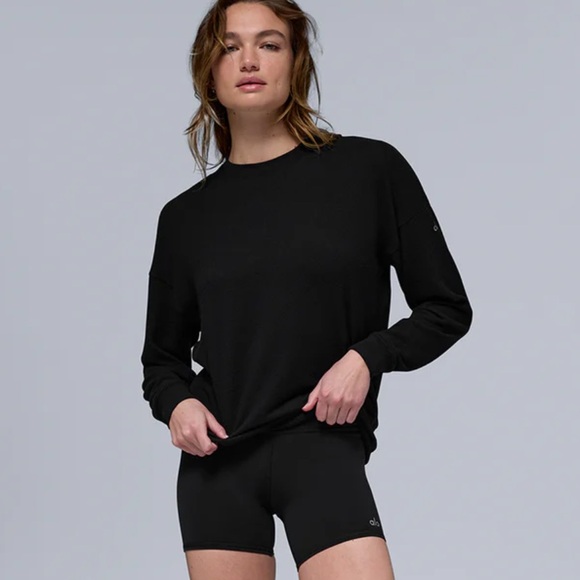 Alo yoga Alolux SOHO pullover black XS - Picture 2 of 3
